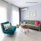 Πολυθρόνα κρεβάτι Nextdeco Berlin πετρόλ Υ92x100x91εκ.