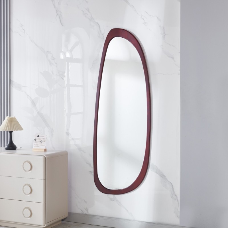Καθρέφτης επιτοίχιος Nextdeco 160x50εκ. απόχρωση ξύλο μαόνι