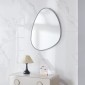 Καθρέφτης επιτοίχιος Nextdeco 80x60εκ πλαίσιο MDF όψη γκρι μάρμαρο.