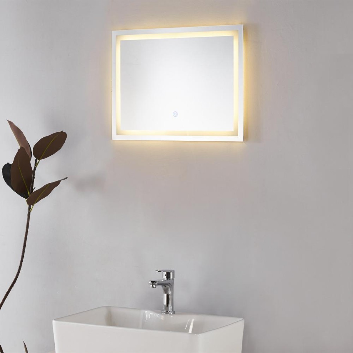 Καθρέφτης επιτοίχιος Nextdeco LED ορθογώνιος 58x43εκ.