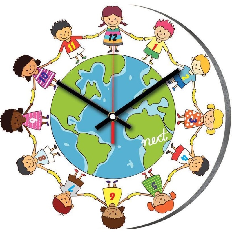 Next ρολόι Ø31εκ. "γη-παιδιά"