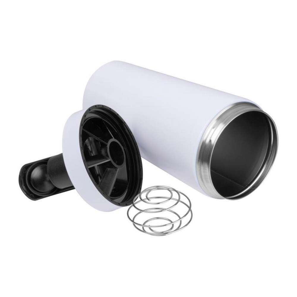 Shaker πρωτεΐνης ανοξείδωτο 750ml λευκό