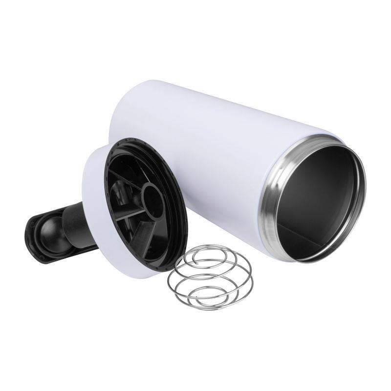 Shaker πρωτεΐνης ανοξείδωτο 750ml λευκό