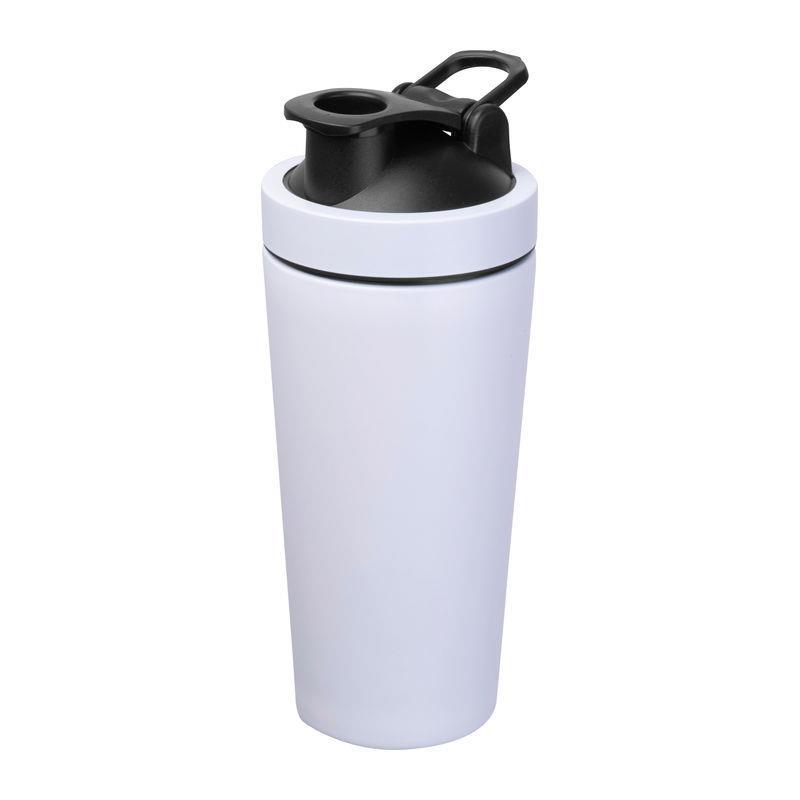 Shaker πρωτεΐνης ανοξείδωτο 750ml λευκό