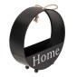 Κασπώ μεταλλικό στρογγυλό HOME μαύρο 21,8x8,2x22,4εκ.
