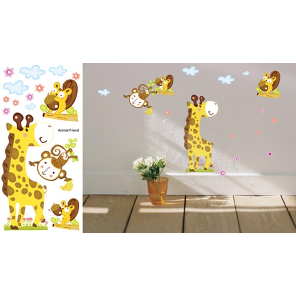 Αυτοκόλλητα τοίχου 30x60εκ. "καμηλοπάρδαλη"