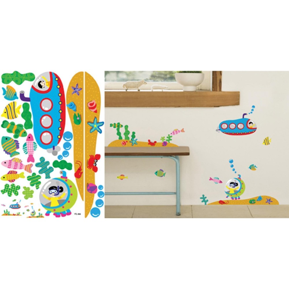 Αυτοκόλλητα τοίχου 50x70εκ. "υποβρύχια"