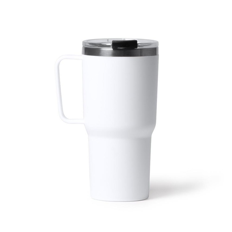 Θερμός - κούπα 500 ml λευκή ανοξείδωτο ατσάλι Υ18,9xØ9εκ.