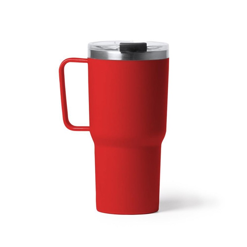 Θερμός - κούπα 500 ml κόκκινος ανοξείδωτο ατσάλι Υ18,9xØ9εκ.