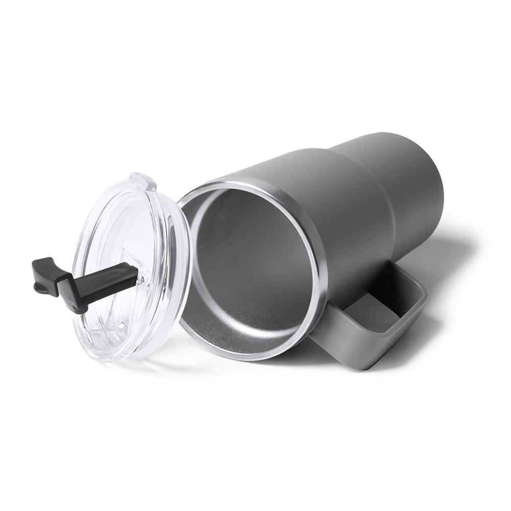 Θερμός - κούπα 500 ml γκρι ανοξείδωτο ατσάλι Υ18,9xØ9εκ.
