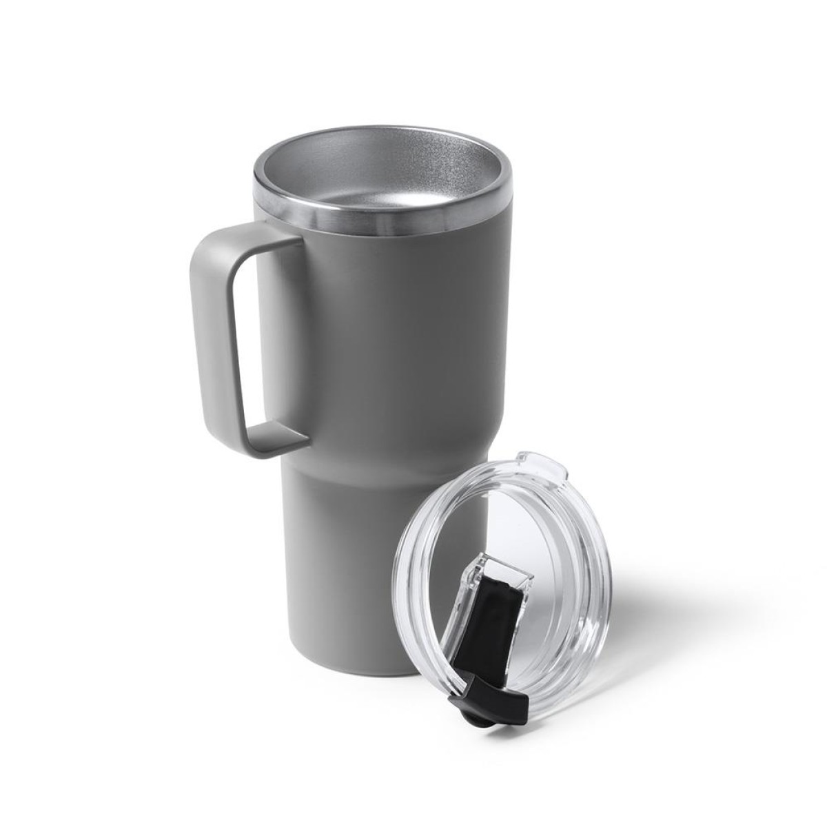 Θερμός - κούπα 500 ml γκρι ανοξείδωτο ατσάλι Υ18,9xØ9εκ.