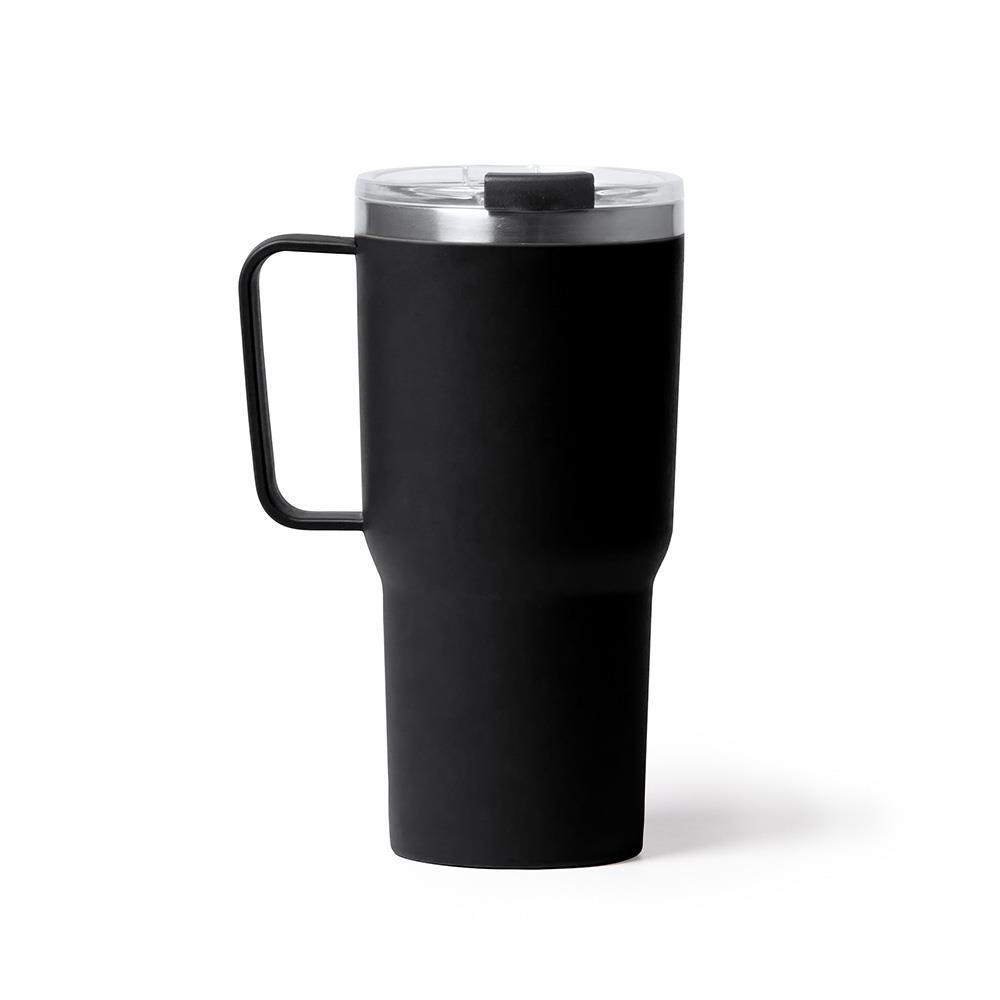 Θερμός - κούπα 500 ml μαύρο ανοξείδωτο ατσάλι Υ18,9xØ9εκ.