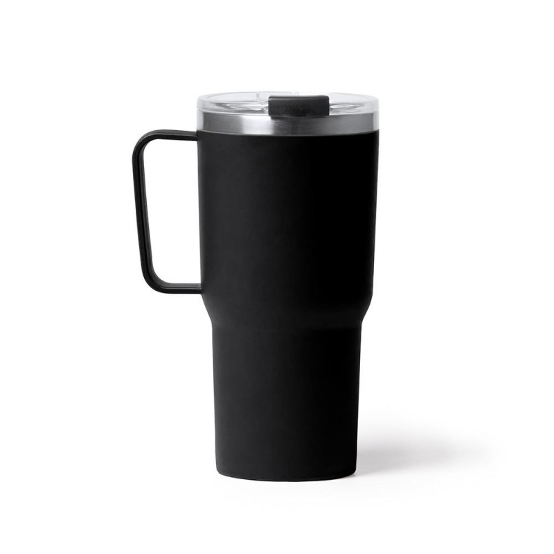 Θερμός - κούπα 500 ml μαύρο ανοξείδωτο ατσάλι Υ18,9xØ9εκ.