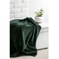 Κουβέρτα μονή πράσινη βελουτέ από 100% polyester 150x220εκ.