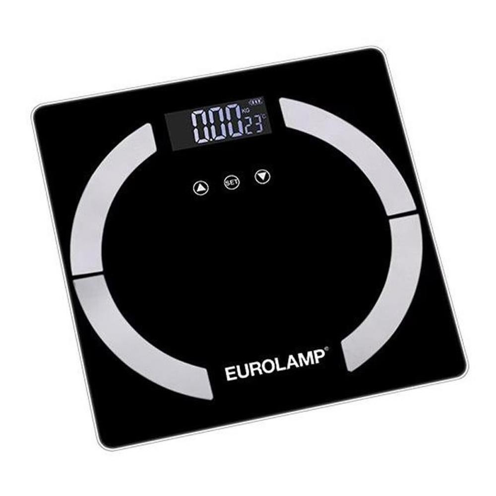Ζυγαριά μπάνιου ψηφιακή γυάλινη μαύρη 28x28xΥ3εκ.