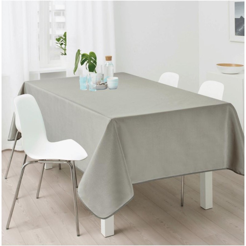 Τραπεζομάντηλο αλέκιαστο γκρι 100% polyester 150x220εκ.