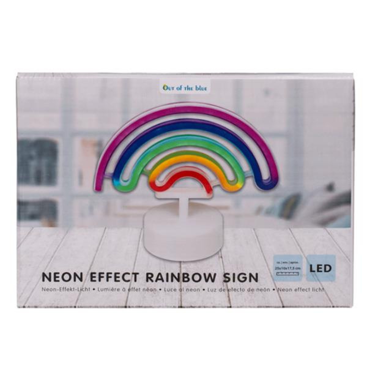 Φωτιστικό neon "ουράνιο τόξο" με μπαταρίες 23x10xΥ19,5εκ.