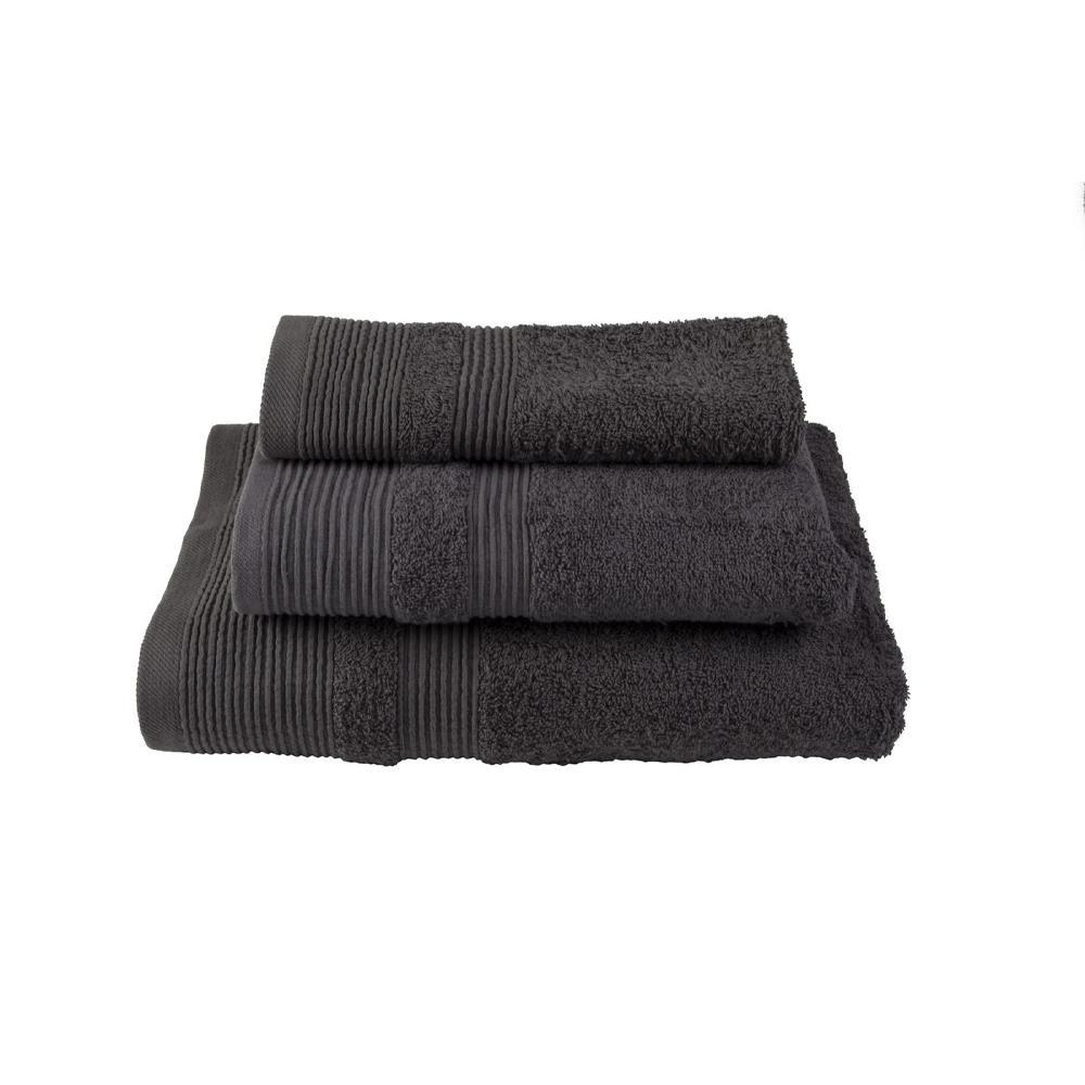 Πετσέτα μονόχρωμη 100% βαμβάκι πεννιε 550gsm 50x100εκ. σκούρο γκρι