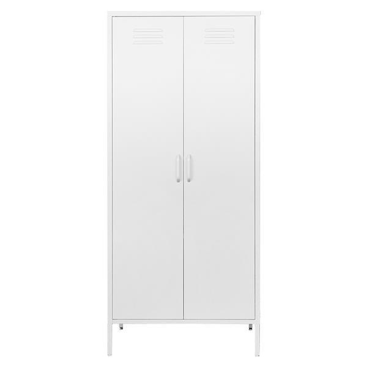 Ντουλάπα μεταλλική Nextdeco δίφυλλη λευκή Υ170x76x50εκ.
