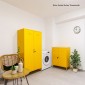 Ντουλάπα μεταλλική Nextdeco δίφυλλη κίτρινη Υ170x76x50εκ.