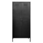 Ντουλάπα μεταλλική Nextdeco δίφυλλη μαύρη Υ170x76x50εκ.
