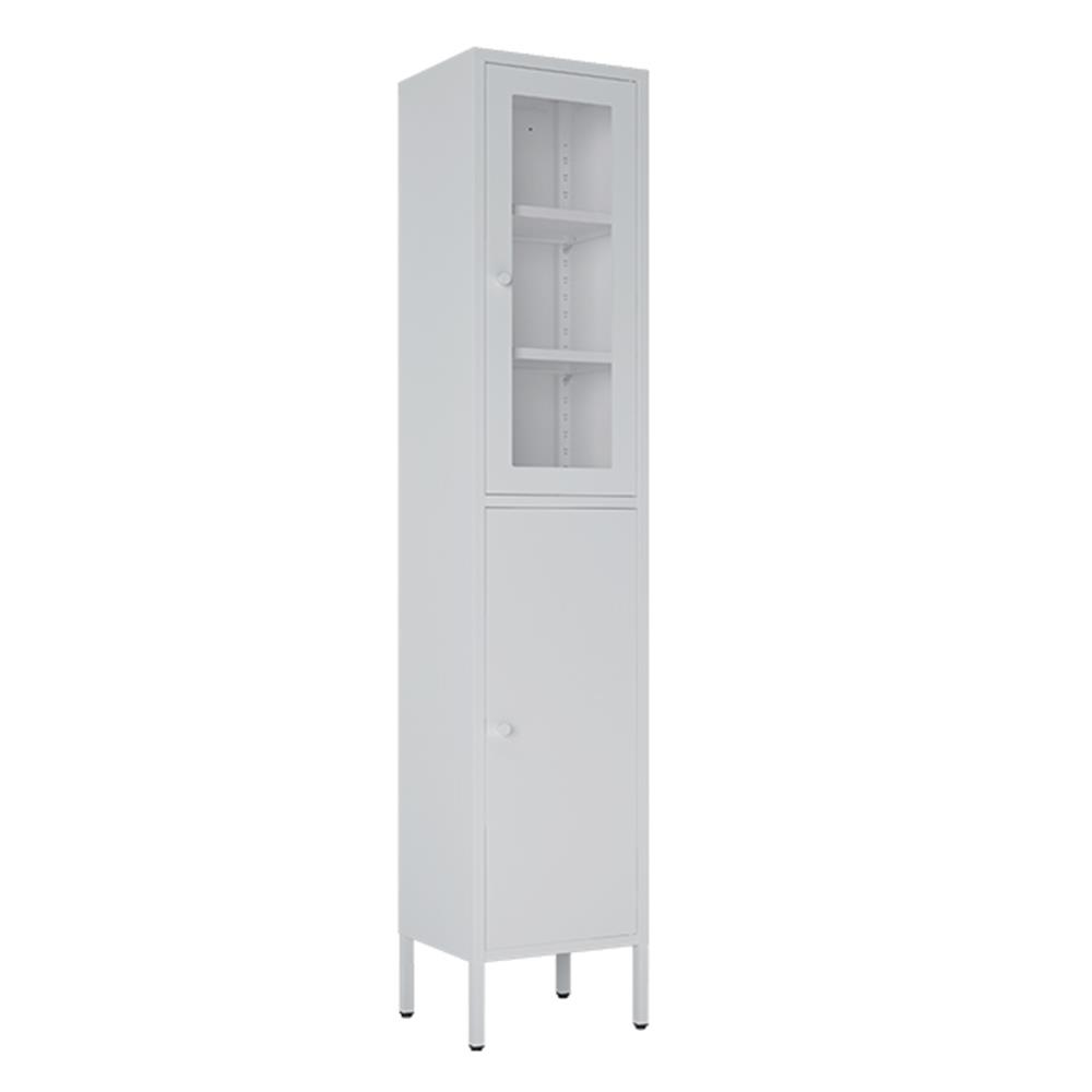 Ντουλάπι μεταλλικό Nextdeco με 2 πόρτες λευκό Υ180x35x30εκ.