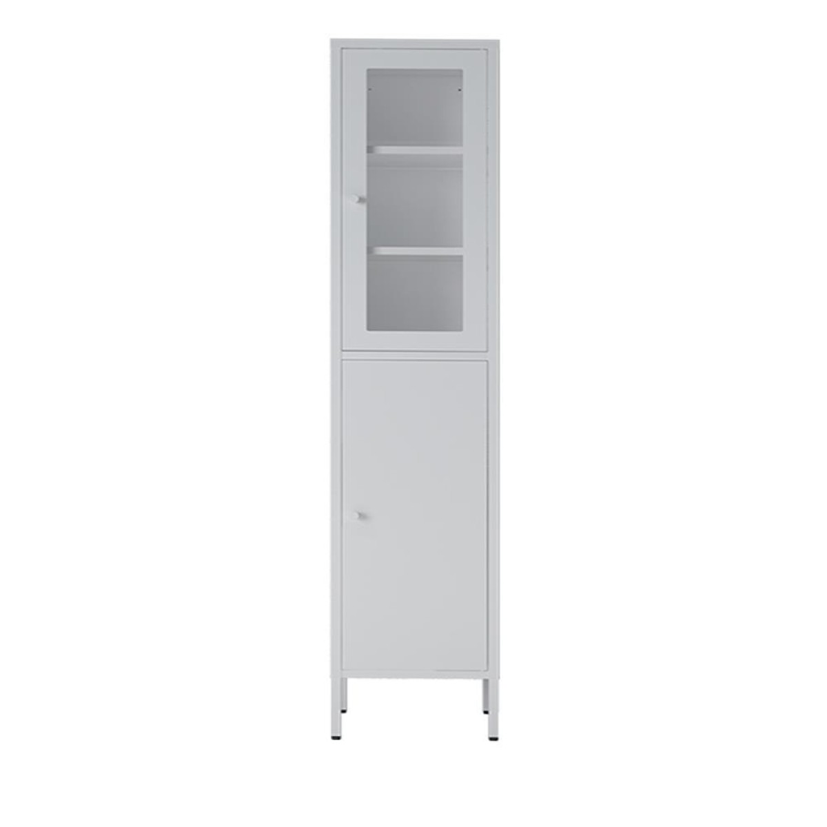 Ντουλάπι μεταλλικό Nextdeco με 2 πόρτες λευκό Υ180x35x30εκ.