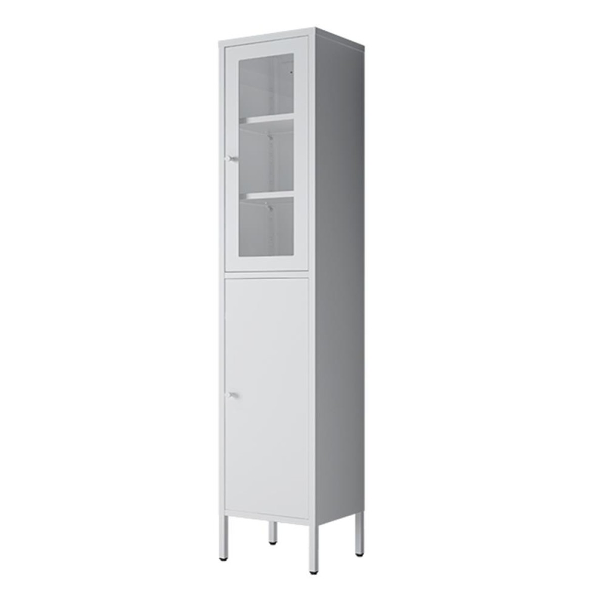 Ντουλάπι μεταλλικό Nextdeco με 2 πόρτες λευκό Υ180x35x30εκ.