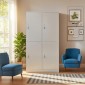 Φοριαμός - Μεταλλική ντουλάπα Nextdeco 4 ντουλάπια με κλειδιά Υ185x90x45εκ βάθος.