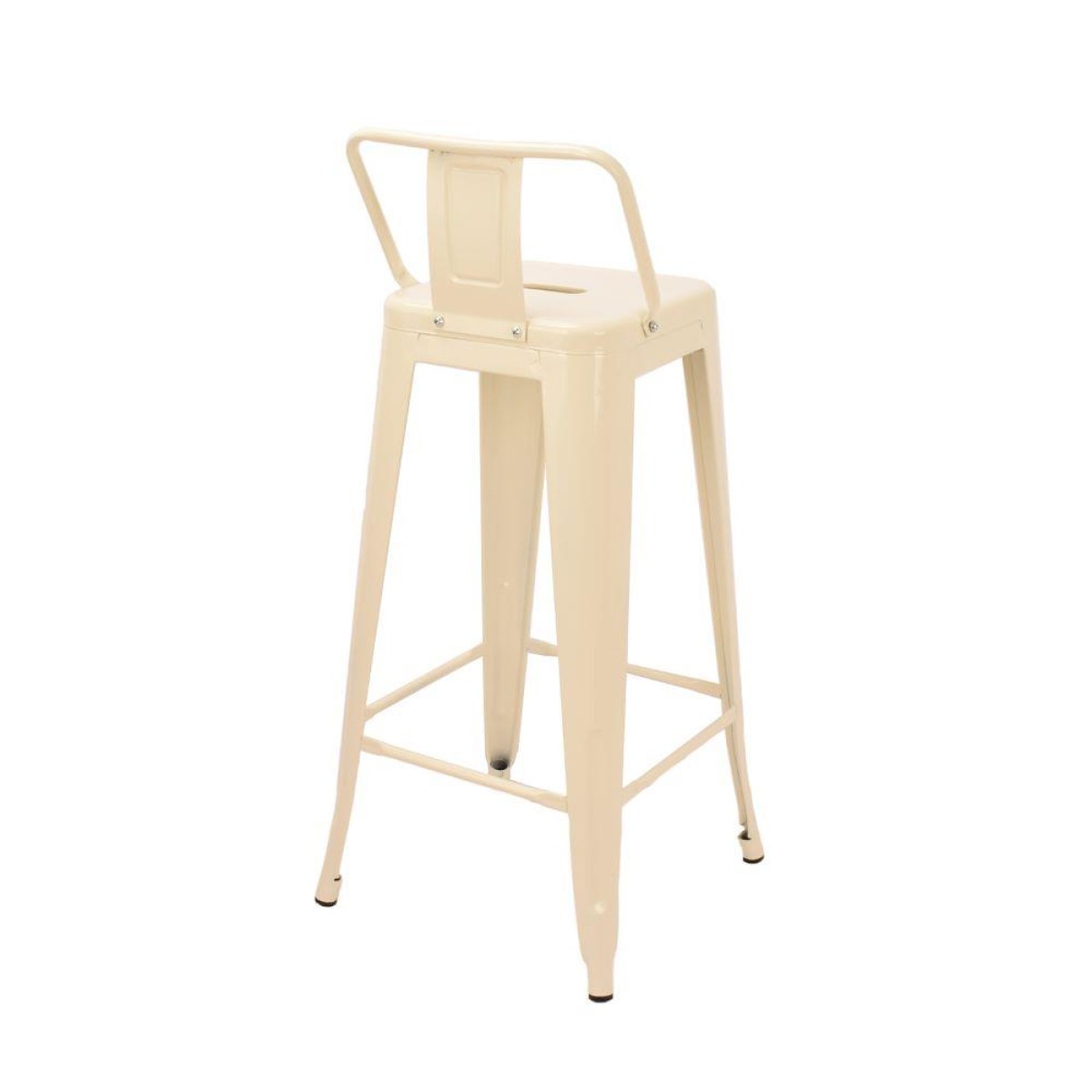 Σκαμπό μεταλλικό Nextdeco Loft κρεμ ματ Υ95εx43x44εκ