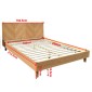 Κρεβάτι διπλό Nextdeco Stanley για στρώμα 160x200εκ. σε φυσικό χρώμα Υ90x168x210εκ.