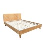 Κρεβάτι διπλό Nextdeco Stanley για στρώμα 160x200εκ. σε φυσικό χρώμα Υ90x168x210εκ.