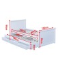Κρεβάτι μονό Nextdeco Elliot (στρώμα 90x190εκ.) με αποθηκευτικό χώρο λευκό Υ90x100x210εκ