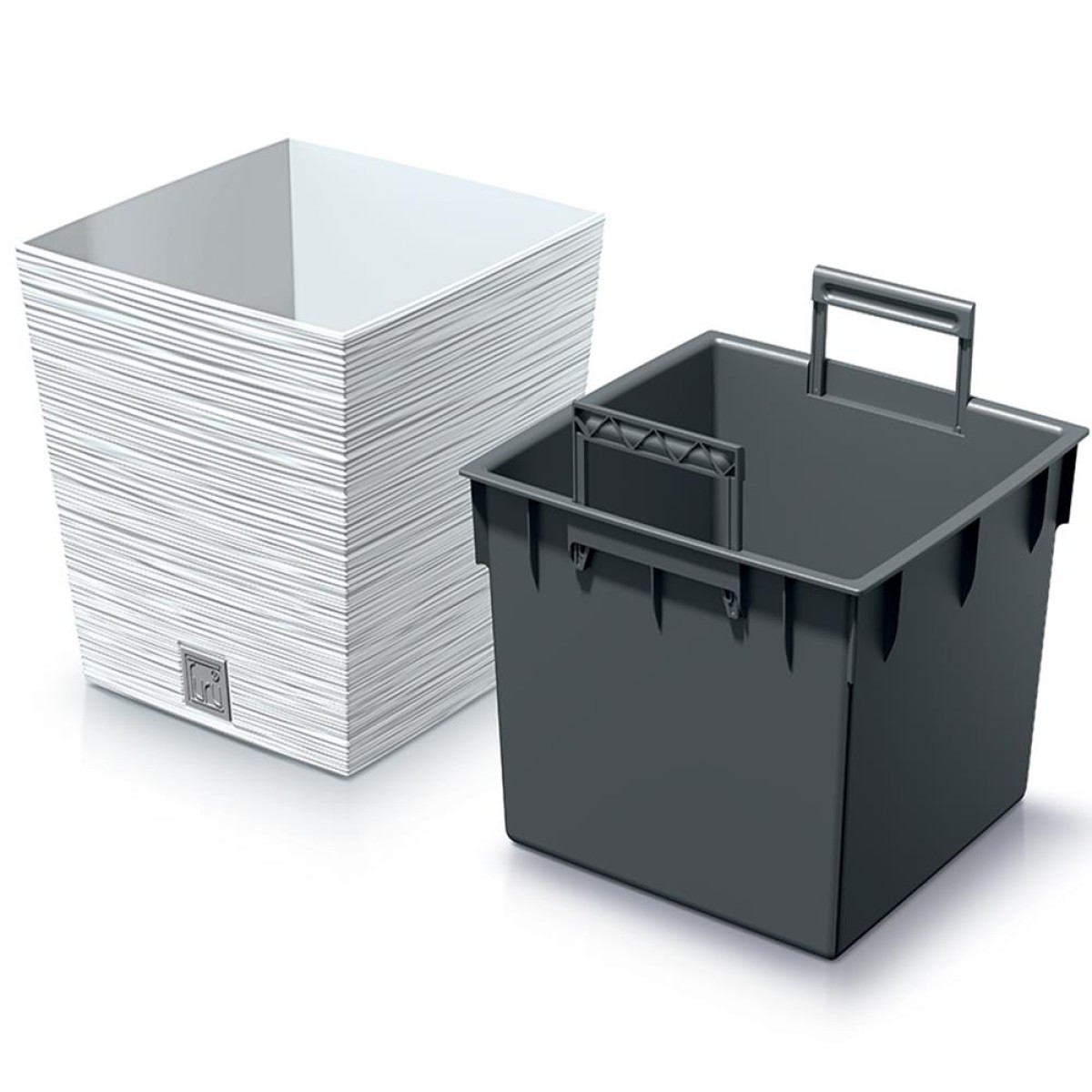 Γλάστρα - κασπώ FURU eco white Y29x29,5x29,5εκ.