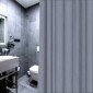 Κουρτίνα μπάνιου με 12 κρίκους γκρί Υ200x180εκ.