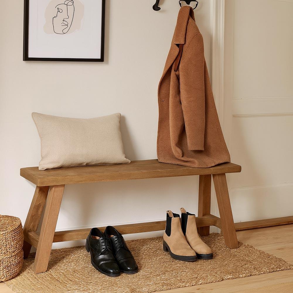 Παγκάκι ξύλινο Nextdeco Tribeca ανακυκλωμένο ξύλο teak Υ50xΜ120xΠ20εκ.