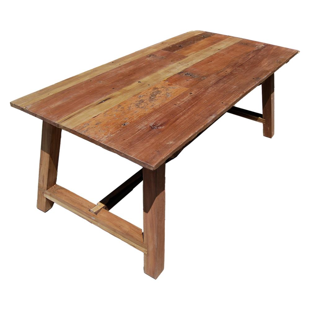 Τραπέζι Nextdeco Tribeca ανακυκλωμένο ξύλο teak - mahoni Υ73x90x180εκ.