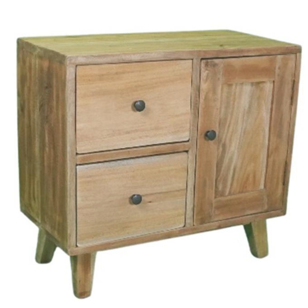 Κομοδίνο Nextdeco Tribeca ανακυκλωμένο ξύλο teak Υ55x30x60εκ.