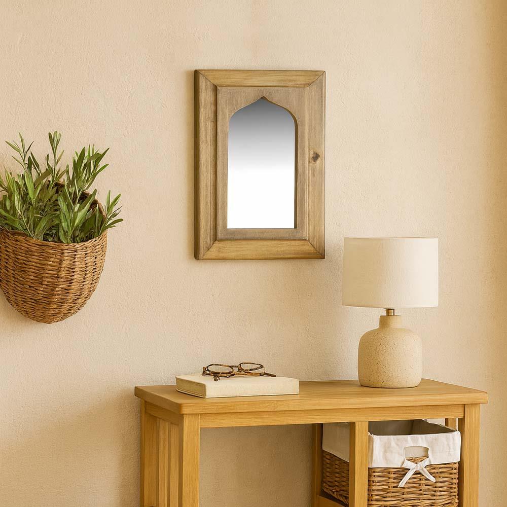 Καθρέπτης τοίχου Nextdeco Tribeca ανακυκλωμένο ξύλο teak Υ39x3x20εκ.