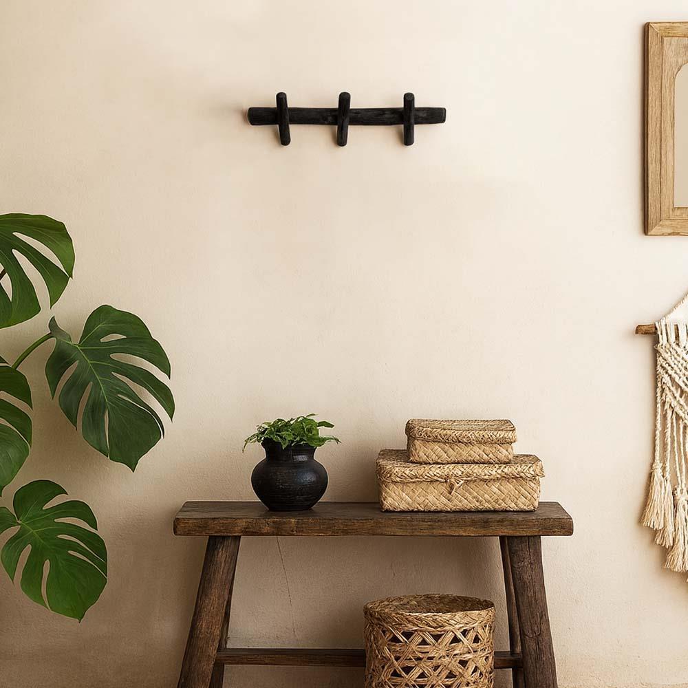 Κρεμάστρα τοίχου Nextdeco Tribeca ανακυκλωμένο ξύλο teak Υ12x5x35εκ.