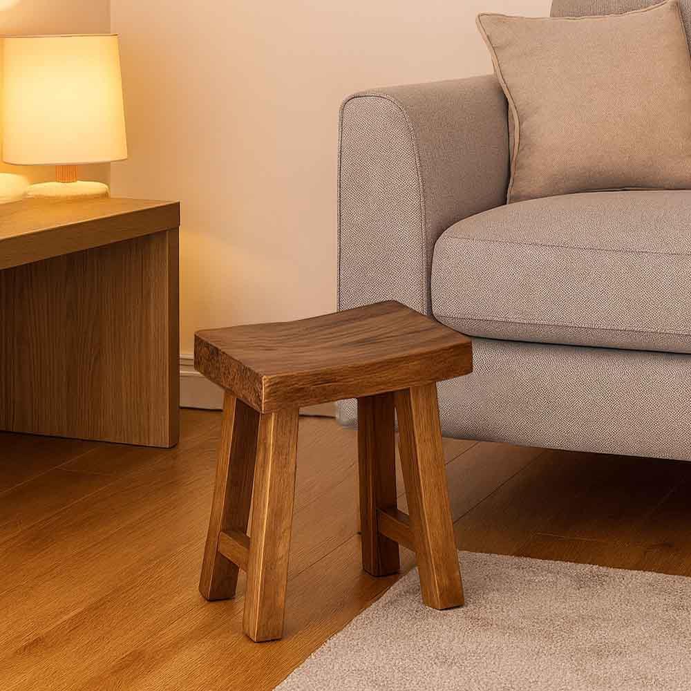 Σκαμπό Nextdeco Tribeca ανακυκλωμένο ξύλο mahoni Υ45x20x40εκ.