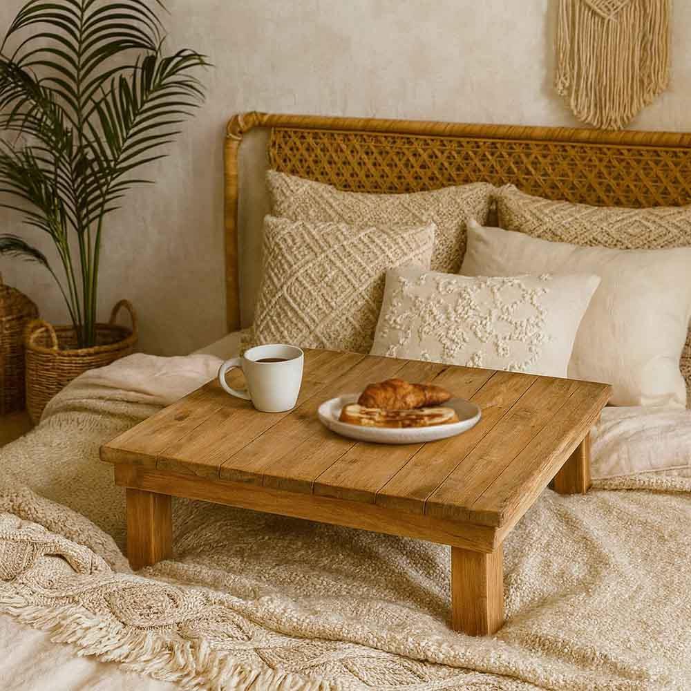 Τραπέζι σερβιρίσματος Nextdeco Tribeca ανακυκλωμένο ξύλο mahoni Υ23x45x60εκ.