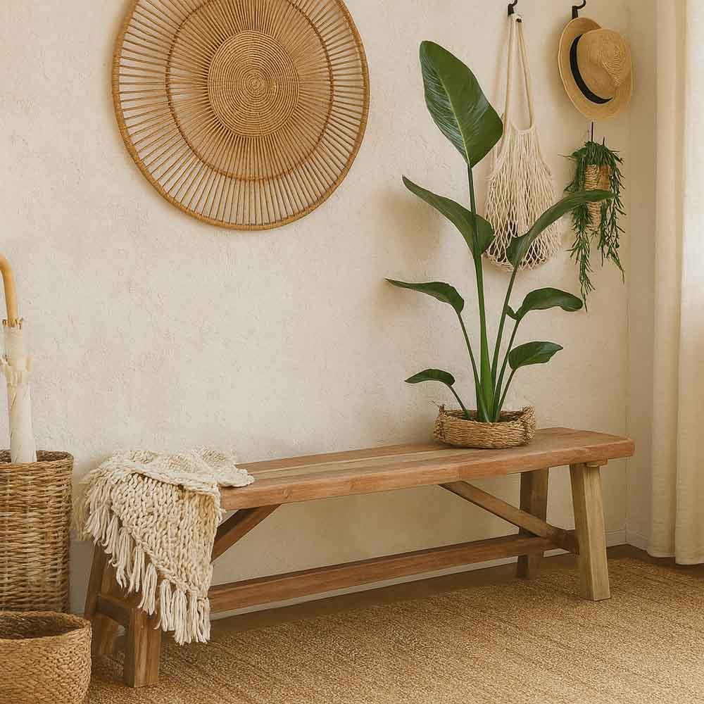 Παγκάκι Nextdeco ανακυκλωμένο ξύλο mahoni Υ47xM140xΠ35εκ