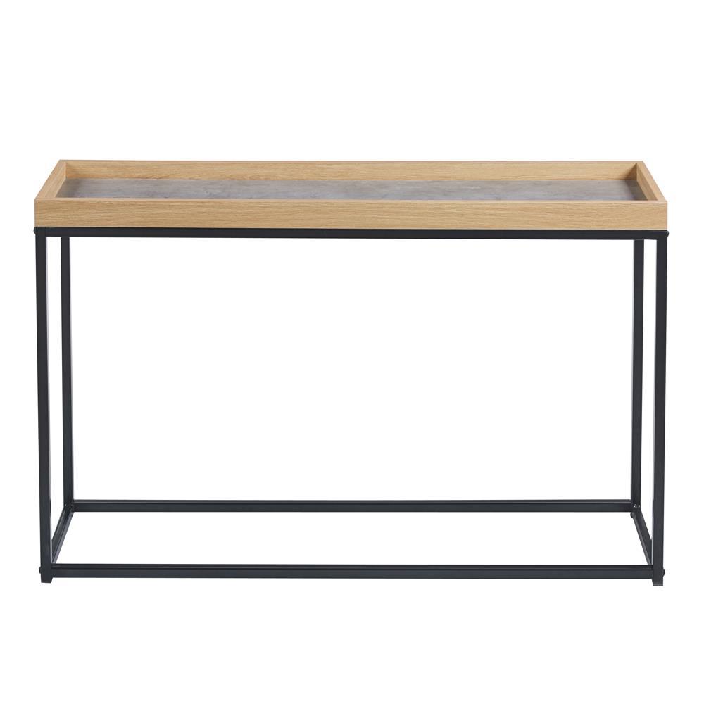 Κονσόλα εισόδου μεταλλική Nextdeco Rubic ξύλινη επιφάνεια βελανιδιάς Υ75x120x30εκ