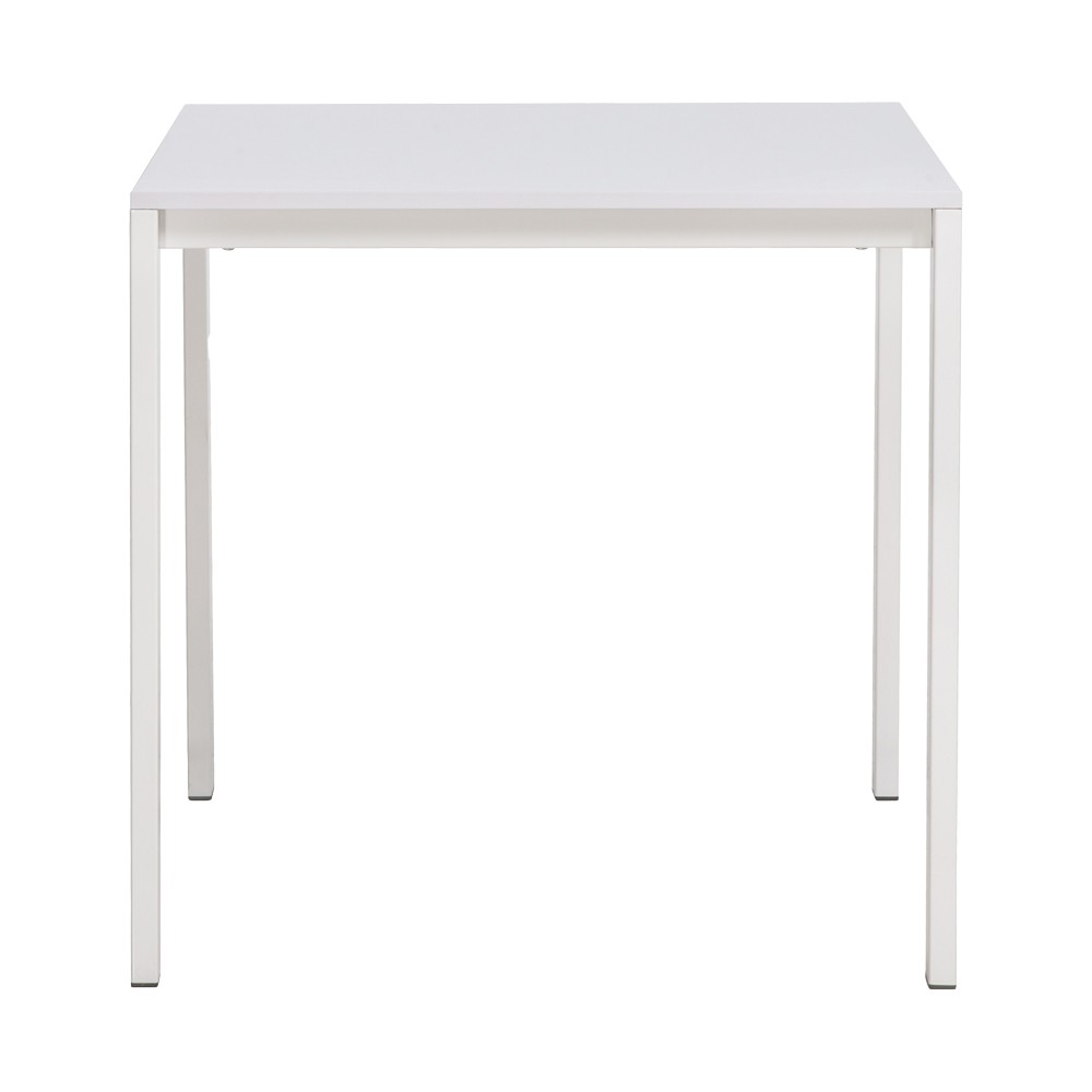Τραπέζι μεταλλικό Nextdeco με επιφάνεια μοριοσανίδας λευκό Y75 x75 x 75εκ,
