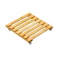 Βάση λουλουδιών τροχήλατη Nextdeco από bamboo 30x30εκ.