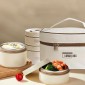 Σετ 4 lunch box inox - θερμική τσάντα 2.080ml