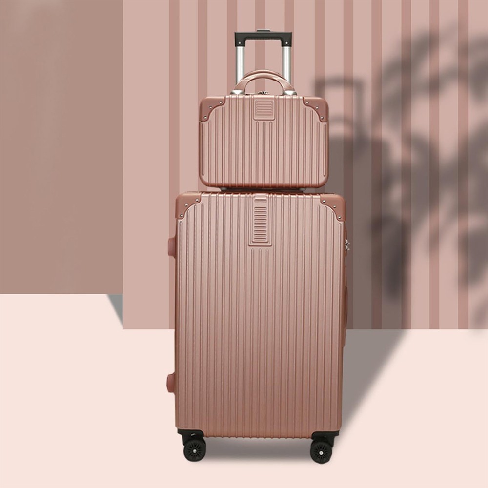 Βαλίτσες σετ 2 ABS 4 ρόδες ροζ 65x42x25εκ και 33x24x15εκ.