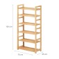 Βιβλιοθήκη Nextdeco από μπαμπού 6 επιπέδων Υ155x70x25εκ.