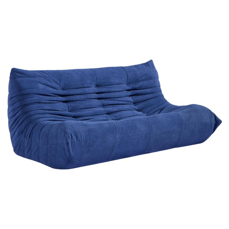 Compressed Nextdeco καναπές τριθέσιος Togo μπλε Υ70x174x102εκ.